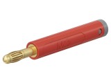 Conector banană 4mm ST&Auml;UBLI 64.2055-22 32A 30VAC 60VDC roșu aurit lipit