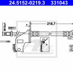 Conducta / cablu frana OPEL ASTRA H (L48) (2004 - 2016) ATE 24.5152-0219.3