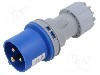 Conector alimentare AC, IEC 60309, IP44, 16A, 0,23kV, 3 pini, TAIZHOU BAOLUDA ELECTRIC - QX-248