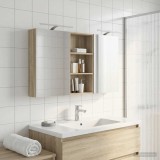 vidaXL Set dulap baie cu raft 3 pcs 140 x 14,5 x 70 cm Lemn compozit 3403786