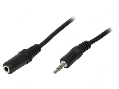 Cablu Audio Jack 3,5mm 5m Negru foto