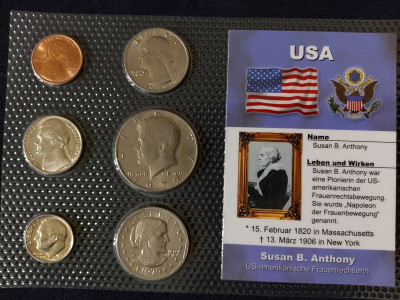 Seria completata monede - USA 1979 , Susan B.Anthony foto