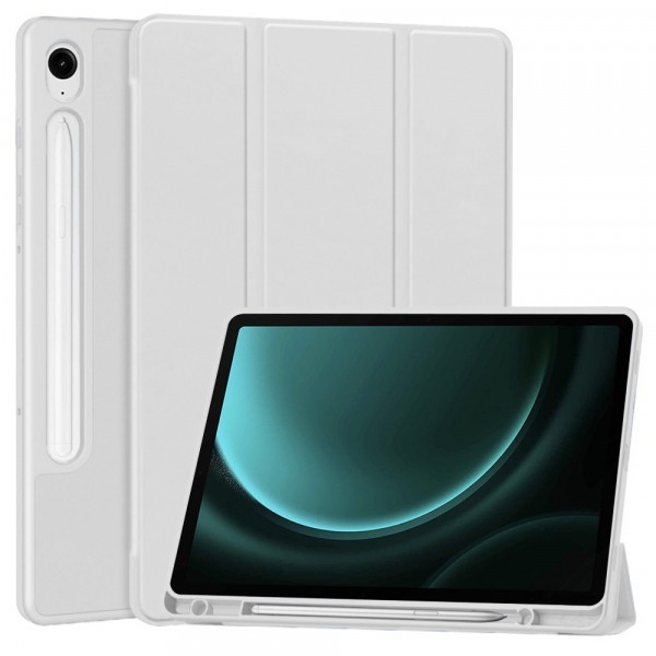 Husa pentru Samsung Galaxy Tab S9 FE / Tab S9 / Tab S10 FE, Techsuit, Flex Trifold, Gri