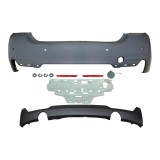 Set bara spate BMW Seria 4 GC, 12.20, cu catadioptri, cu gauri senzori parcare; grunduit, de vopsit; type M-Tech; cu spoiler; cu iesiri evacuare