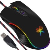 Mouse gaming cu fir Dunmoon M16716, 7200 DPI, 7 butoane, LED