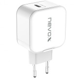 Incarcator Retea USB Nevox Wall Charger, 1 X USB Tip-C, 20W, Power Delivery, Alb