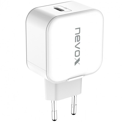 Incarcator Retea USB Nevox Wall Charger, 1 X USB Tip-C, 20W, Power Delivery, Alb foto