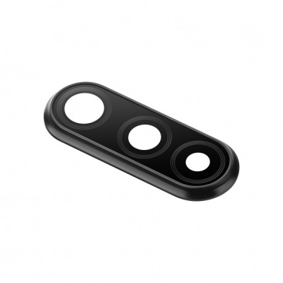 Geam Camera Spate Huawei P30 lite, cu Rama, Negru foto