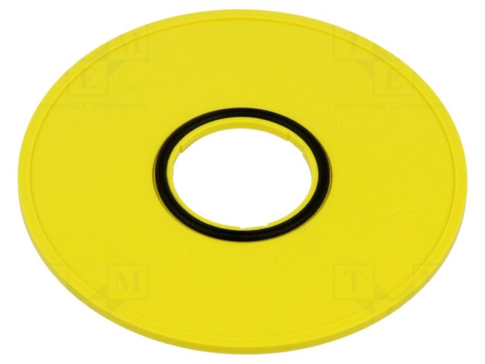Tăbliță descriptivă plastic galbenă 75mm
