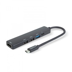 Hub USB multifunctional - HDMI + Type-C 3.0 - 3xUSB-A, 1xType-C - 5 Gbps, 100 W - negru Best CarHome