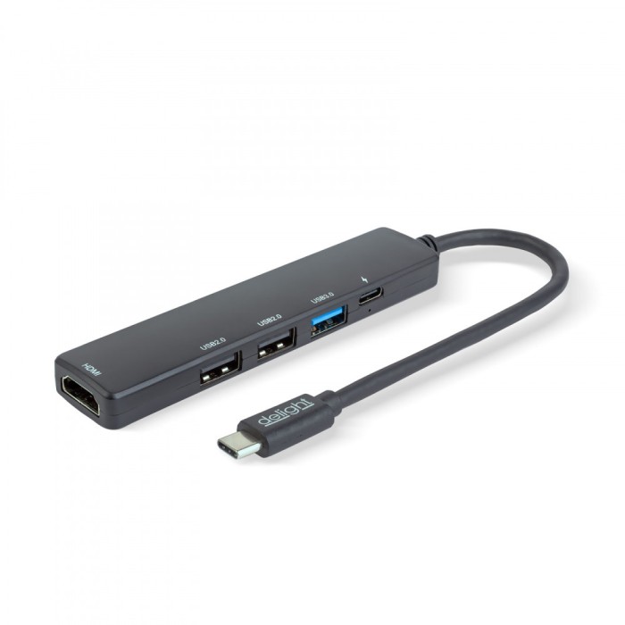 Hub USB multifunctional - HDMI + Type-C 3.0 - 3xUSB-A, 1xType-C - 5 Gbps, 100 W - negru Best CarHome