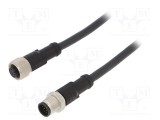 Cablu senzori automatizări M12-M12 1m AMPHENOL LTW