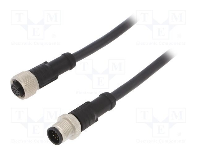 Cablu senzori automatizări M12-M12 1m AMPHENOL LTW