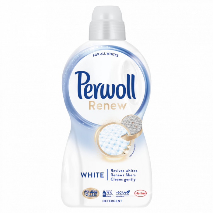 Detergent Lichid Pentru Rufe, Perwoll, Renew White, 1.98 l, 36 spalari