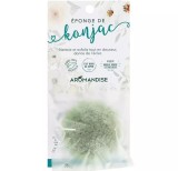 Burete Konjac Natural Aromandise cu Argila Verde si Ceai Verde - 100% Fibre Vegetale, Compostabil, Fara Conservanti, Fabricat in Japonia