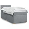 VidaXL Pat box spring cu saltea, gri deschis, 90x200 cm, textil 3288863