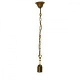 Cumpara ieftin Baza si lant din fier auriu pentru lustra Tiffany, 60W, 130 cm