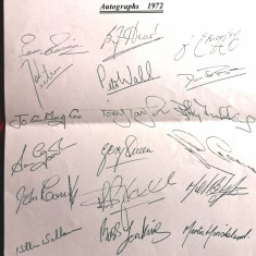 Scrisoare (autografe-printate) - CRYSTAL PALACE FC (anul 1972)