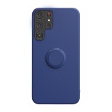 Husa soft liquid compatibila cu samsung galaxy s23 ultra, interior cu piele alcantara, 360&Acirc;&deg; inel rotativ cu magnet auto, albastru