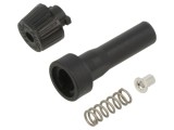 Clemă neagră 6,3x32mm pe cablu, Imax 30A, Unom 32V