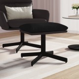 Cumpara ieftin Taburet, negru, 60x60x36 cm, textil și piele ecologică