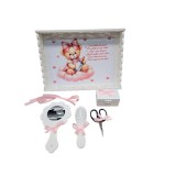 Cumpara ieftin Tavita Turta cu 6 Piese - Ursulet cu Biberon - TPT76 Alb cu Roz