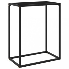 vidaXL Masă consolă, negru, 60x35x75 cm, sticlă securizată 322804