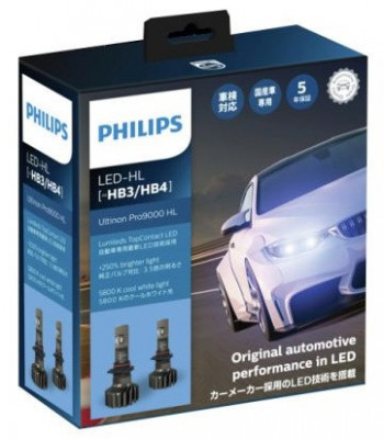 Set 2 Buc Bec Led Philips HB3 / HB4 12/24V 20W Ultinon Pro9000 HL Alb 5800K 11005U90CWX2 foto