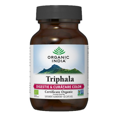 Supliment Alimentar pentru Colon Triphala Bio 60cps Organic India foto