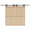 VidaXL Set feronerie pentru uși glisante, negru, 400 cm, oțel 3295790