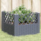 Jardiniera de gradina cu tarusi, gri, 43,5x43,5x43,5 cm, PP GartenMobel Dekor