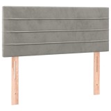 Cumpara ieftin Tablie de pat, gri deschis, 80x5x78/88 cm, catifea