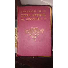 CODUL GENERAL AL ROMANIEI VOL XXX 1941 - II