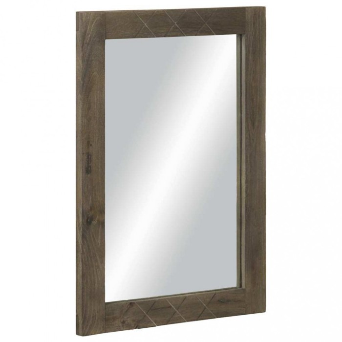 Gossi oglinda de baie gri 50x3x70 cm lemn masiv de mango