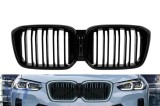 Radacini iluminate tip Iconic Glow cu nervuri duble potrivite pentru BMW X3 G01, X4 G02 2022-2024, lac negru Performance AutoTuning