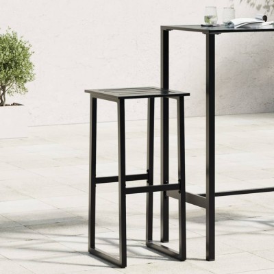 Gossi scaune bar, 2 buc. negru 38x38x80 cm otel vopsit electrostatic foto