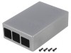 Carcasă Aluminiu Gri pentru Raspberry Pi 4 B