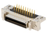 Conector MDR 36 pini ecranat, fixare clichet, 500V - 3M