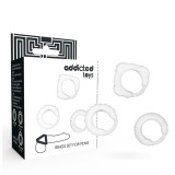 Set 3 inele de penis ADDICTED TOYS pentru erecții puternice și &icirc;nt&acirc;rziere ejaculare