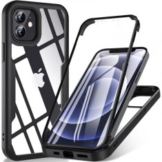 Husa pentru Apple iPhone 12, Techsuit, ColorVerse 360, Neagra foto