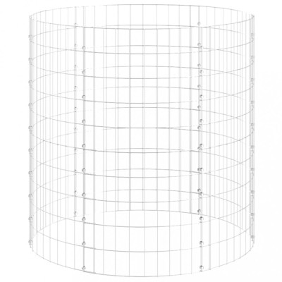 Stalp de gabion, &amp;Oslash;100x100 cm, otel galvanizat, circular foto