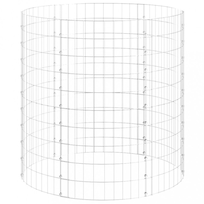 Stalp de gabion, &Oslash;100x100 cm, otel galvanizat, circular