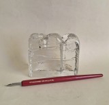 Calimara sculpturala &bdquo;Ice Block&rdquo; cu toc de caligrafie