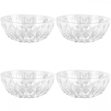 Set boluri, 4 piese, 180 ml, Plastic, Transparent