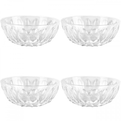 Set boluri, 4 piese, 180 ml, Plastic, Transparent foto
