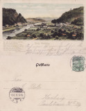 Germania-Porta Westfalica-1901-clasica,rara, Circulata, Printata
