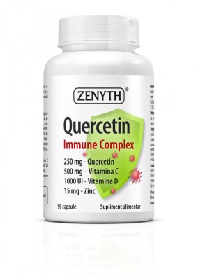 Quercetin Immune Complex, 90 capsule, quercetina, vitaminele C si D3 plus zinc, Imunitate, profilaxia si tratamentul infectiilor virale, ZENYTH foto