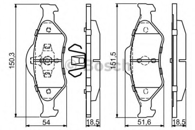 Set placute frana,frana disc FORD FIESTA IV (JA, JB) (1995 - 2002) BOSCH 0 986 424 645 foto
