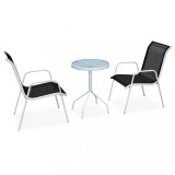 Gossi set mobilier bistro, 3 piese, negru, otel