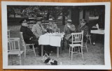 Gradina Chisinau, Luna Fructelor, 1935, fotografie originala din Basarabia; G. Albu, avocat, H. Marchetti, S. Sachelarescu, Maior Popescu